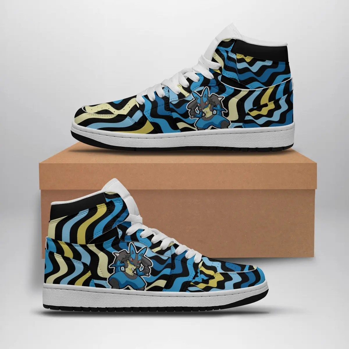 Lucario Trippy Pokemon Air Jordan 1 Shoes