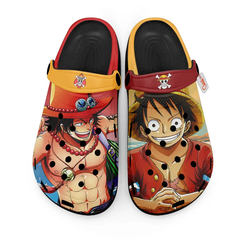 Luffy and Ace Edition Custom Anime Clogs