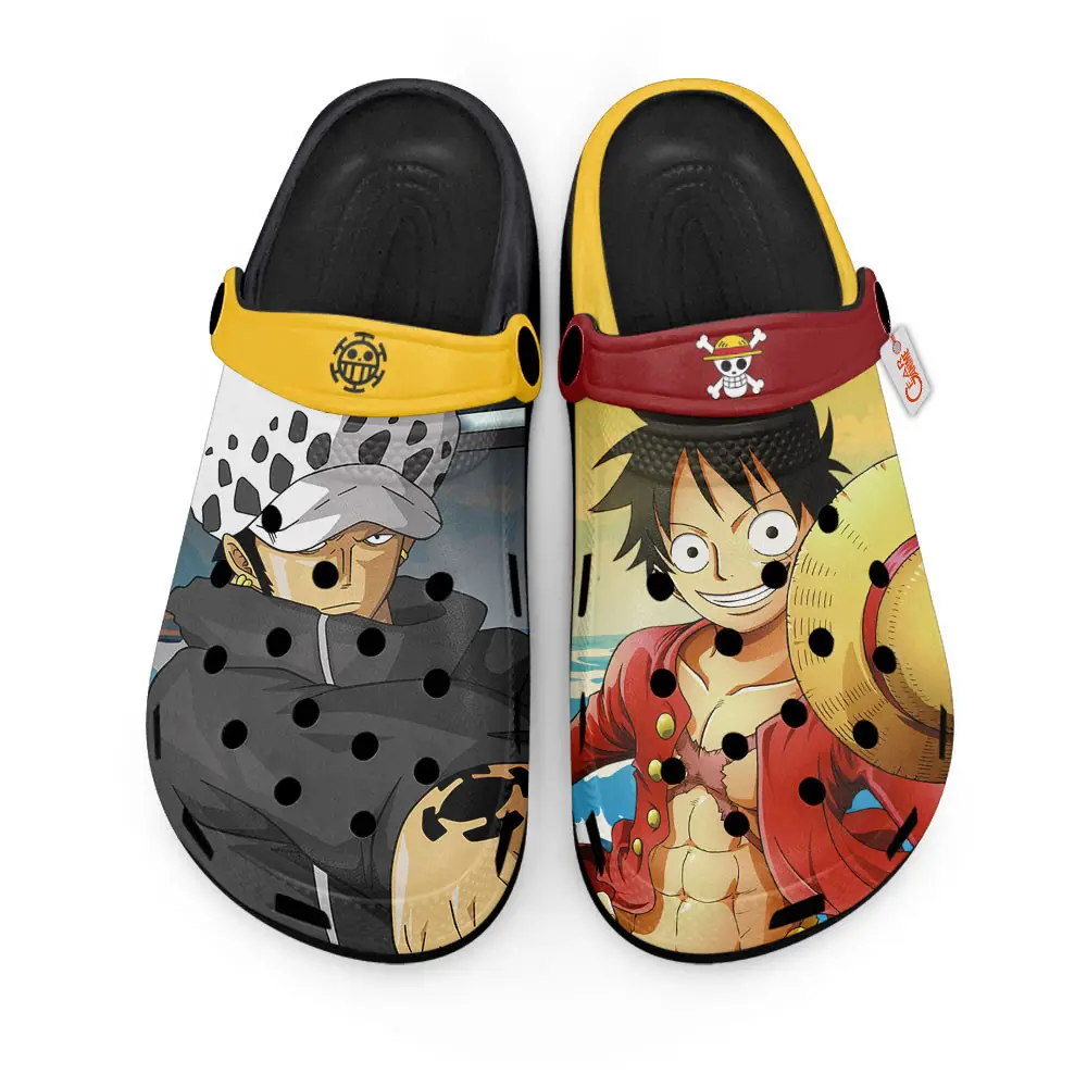 Luffy and Law Edition Custom Anime Clogs