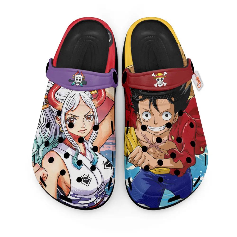 Luffy and Yamato Edition Custom Anime Clogs