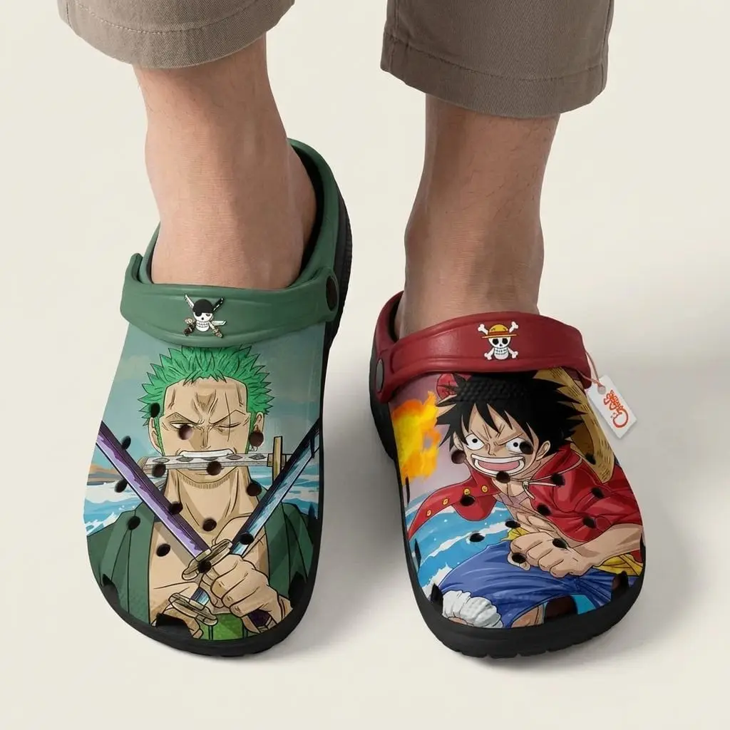 Luffy and Zoro Custom Anime Clogs
