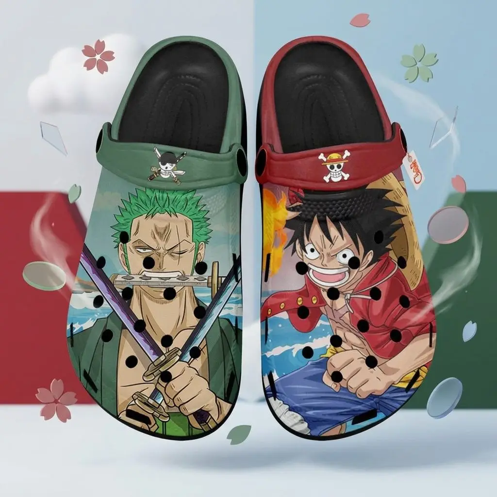 Luffy and Zoro Premium EVA Clogs Anime Custom