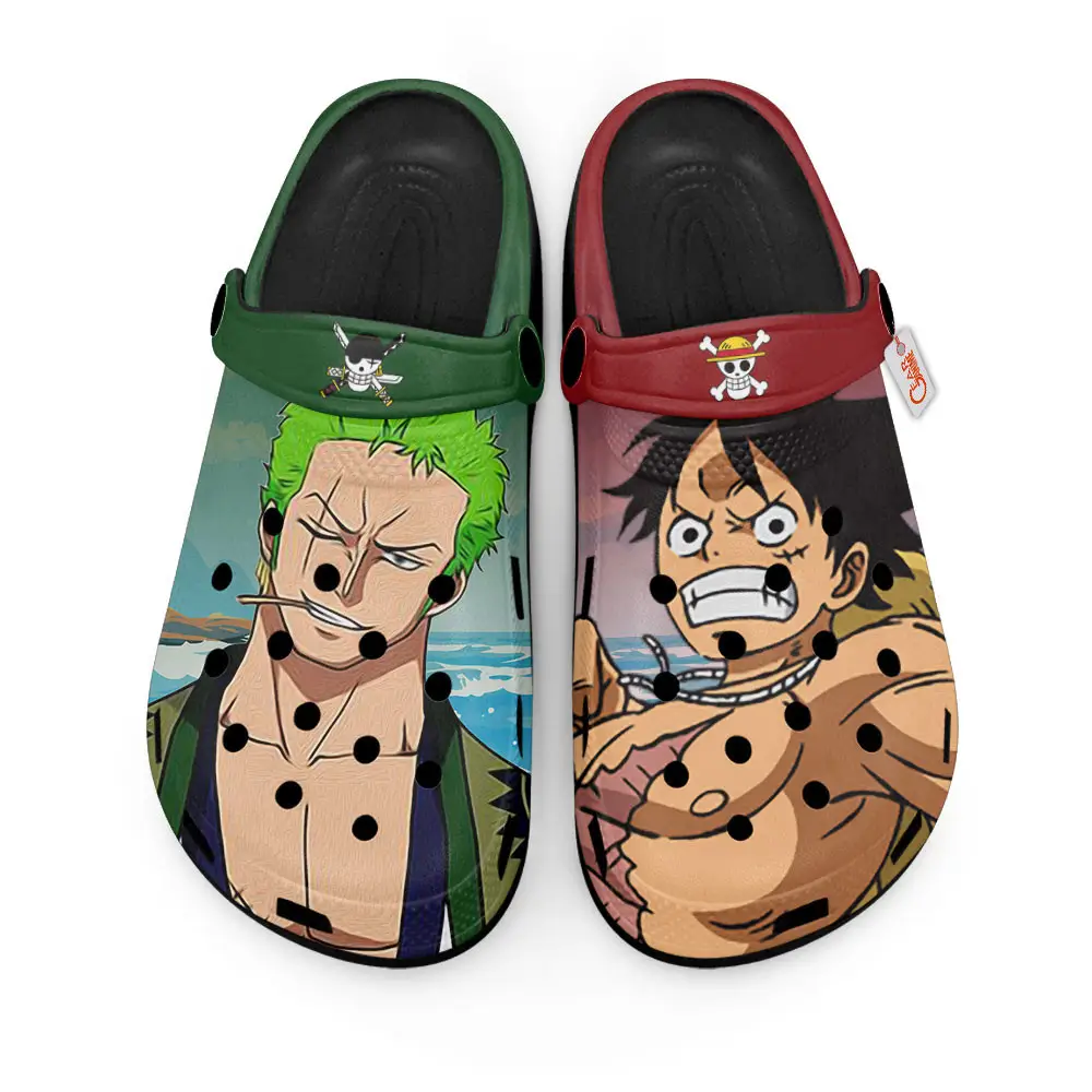Luffy and Zoro Wano Arc Edition Custom Anime Clogs
