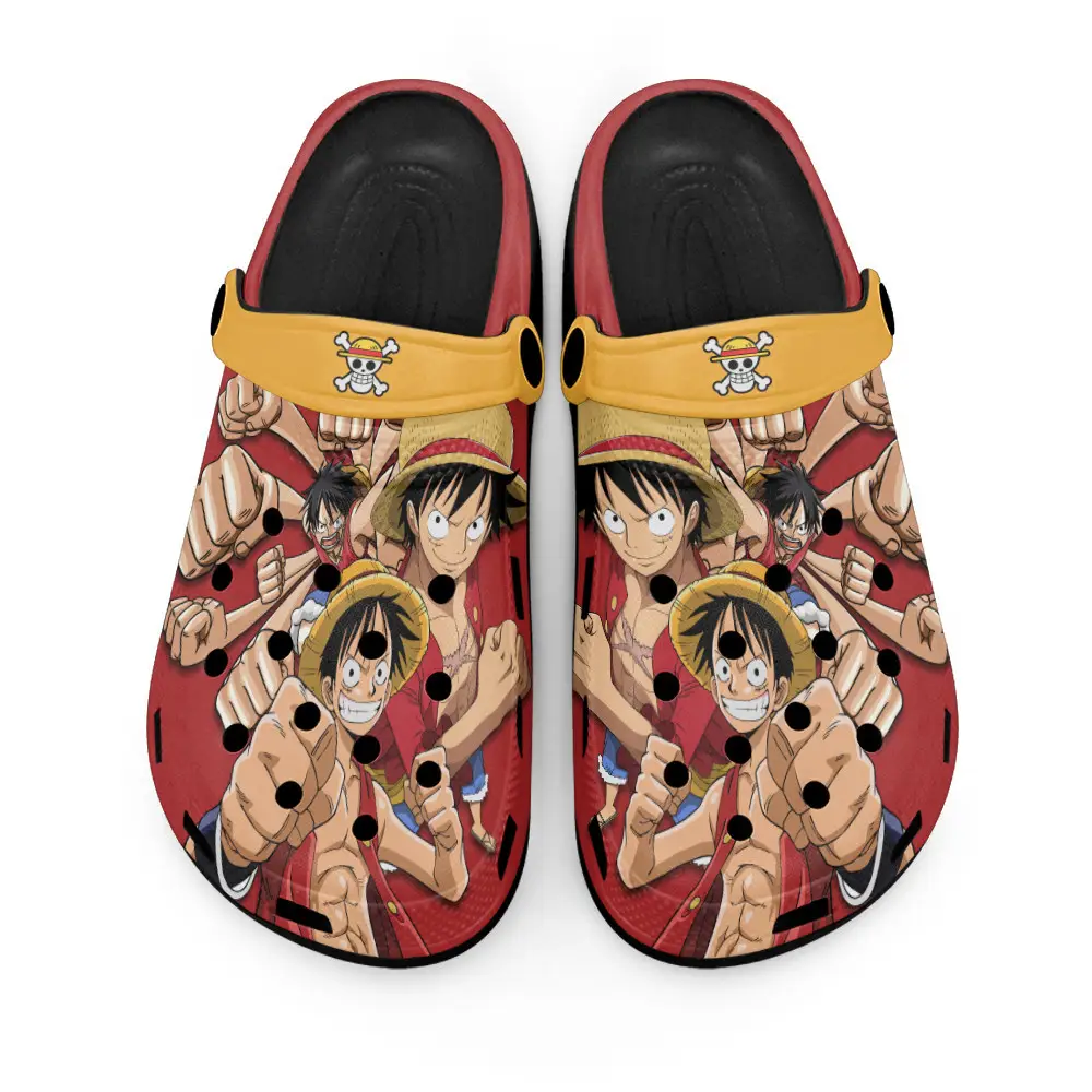 Luffy Clogs Anime Pattern Style