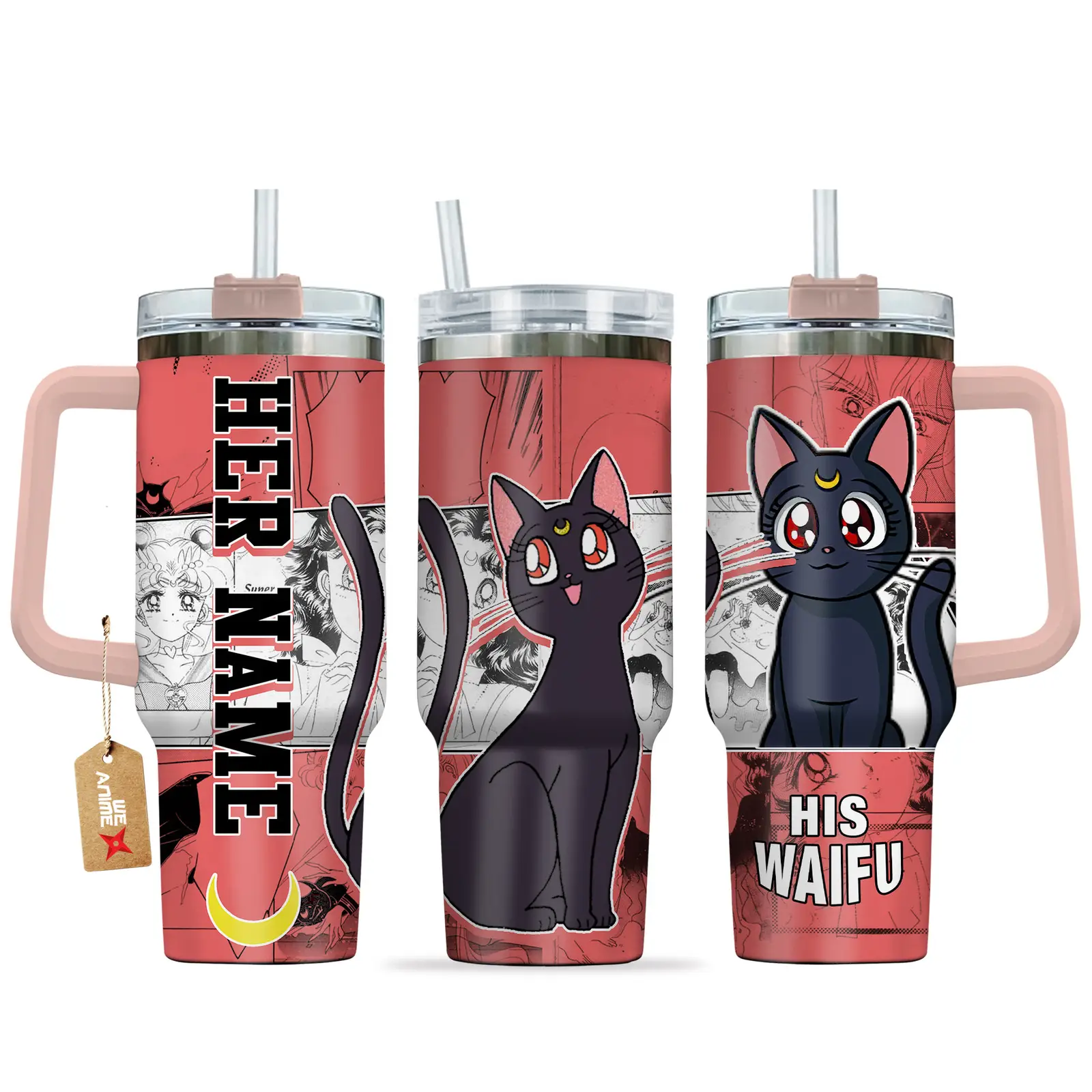 Luna - 40oz Travel Tumbler Name - Senpai Waifu Collection