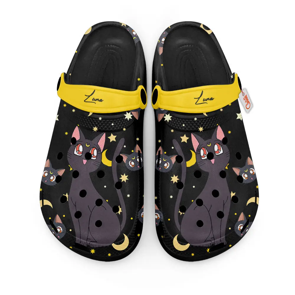 Luna Cat Personalized Anime Clogs