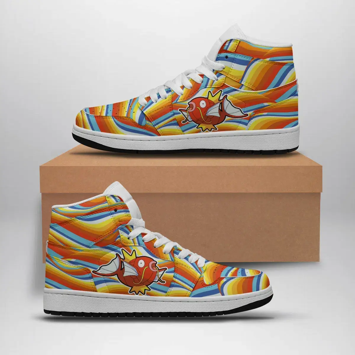 Magikarp Trippy Pokemon Air Jordan 1 Shoes