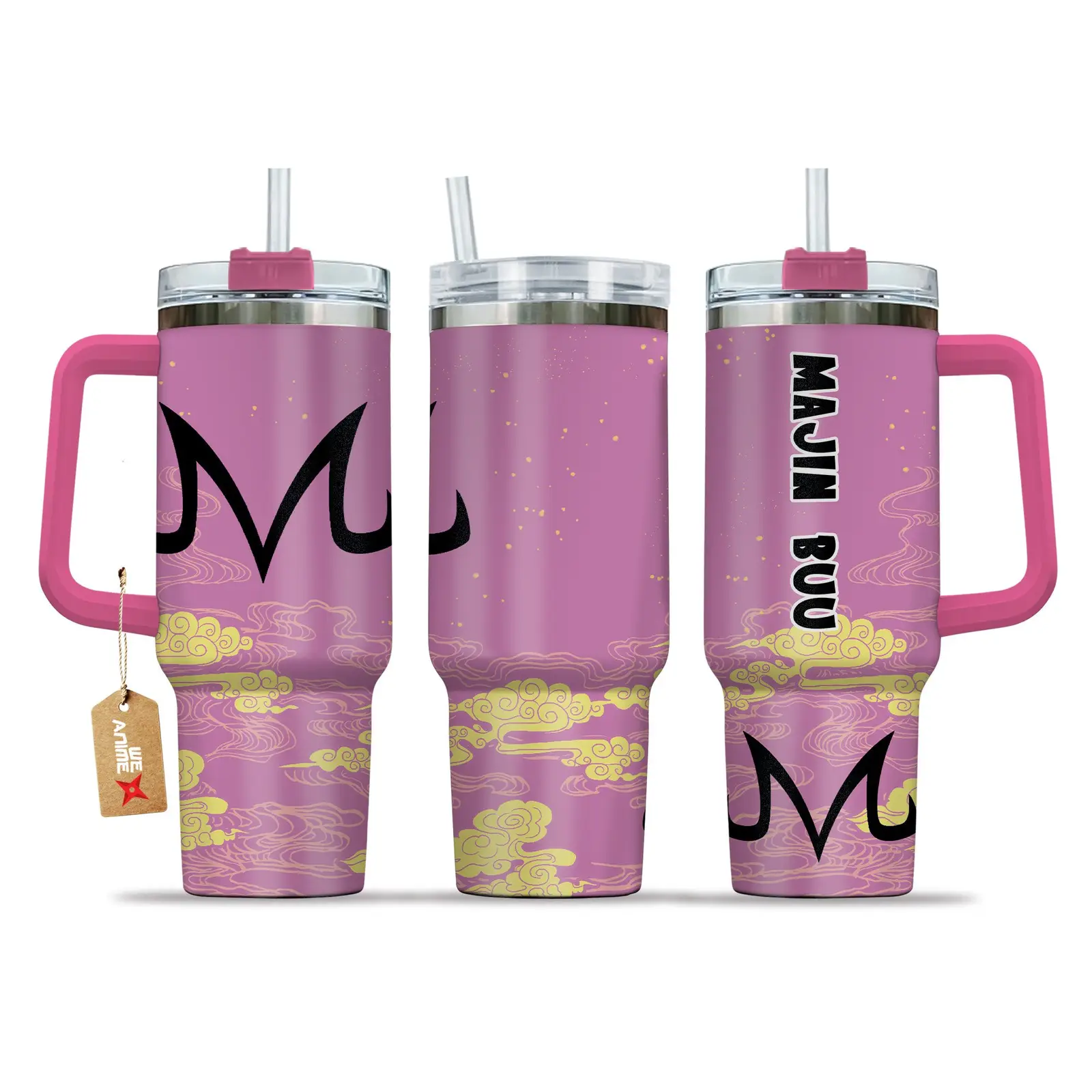 Majin Buu Demon Mark Dragon Ball Anime Custom  Quencher   40oz Stainless Steel Tumbler With Handle HG