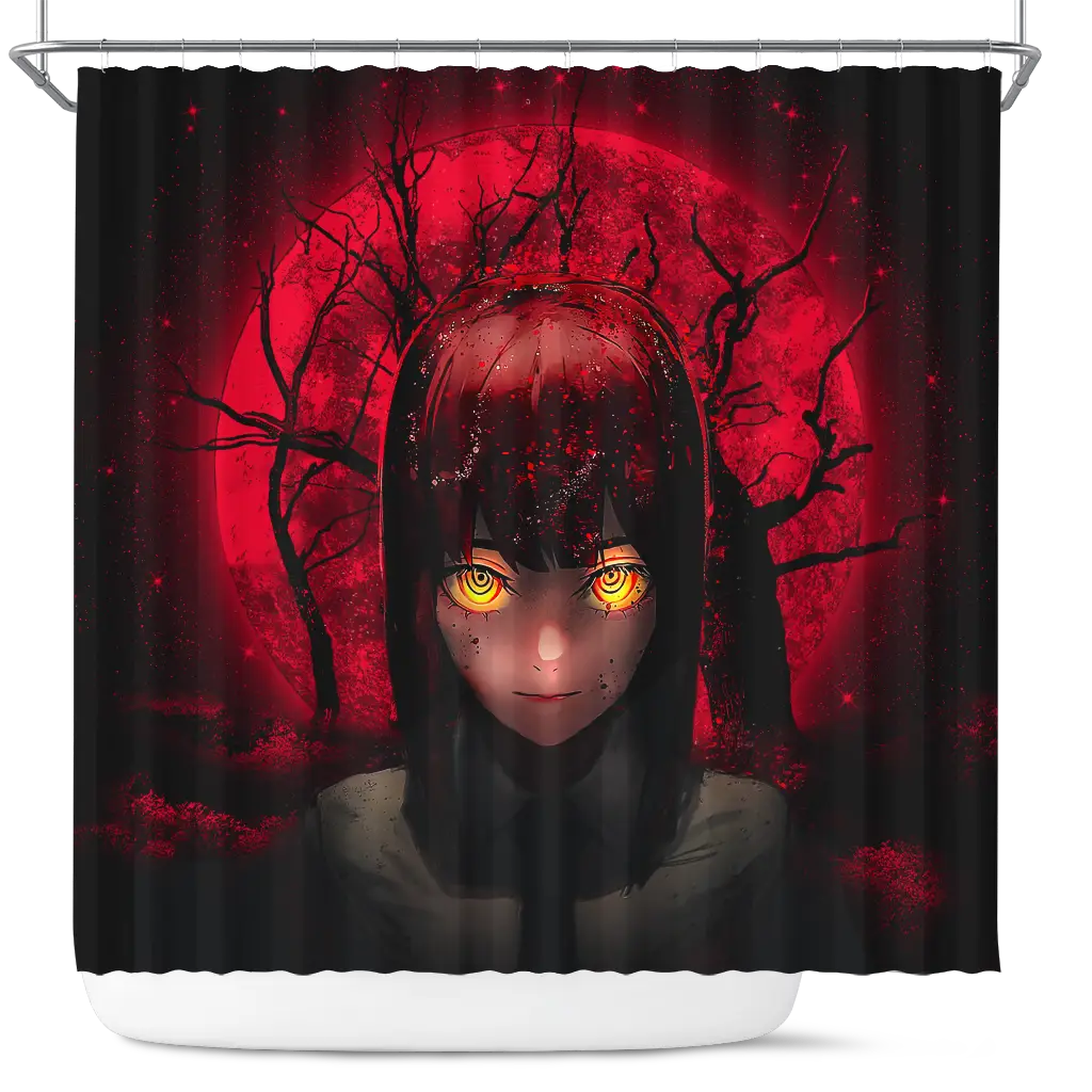 Makima Chainsaw Man Moonlight Shower Curtain