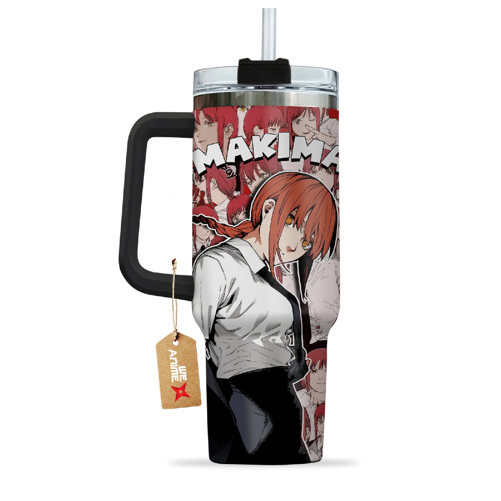 Makima Sawchain Man Anime Custom  Quencher   40oz Stainless Steel Tumbler With Handle HG