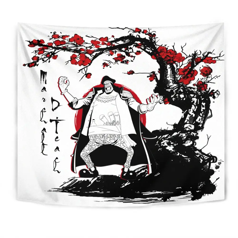Marshall D. Teach Tapestry Custom Japan Style Anime Home Decor