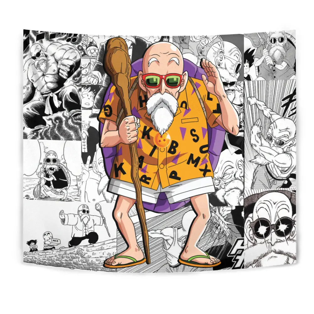 Master Roshi Tapestry Custom Anime Manga Wall Decor