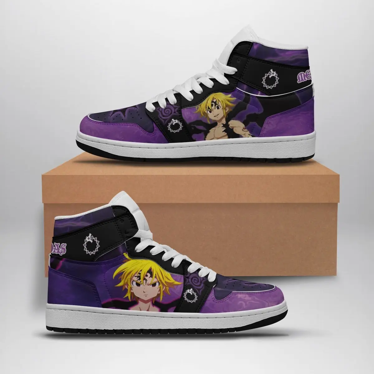 Meliodas Assault Mode Seven Deadly Sins Air Jordan 1 Shoes