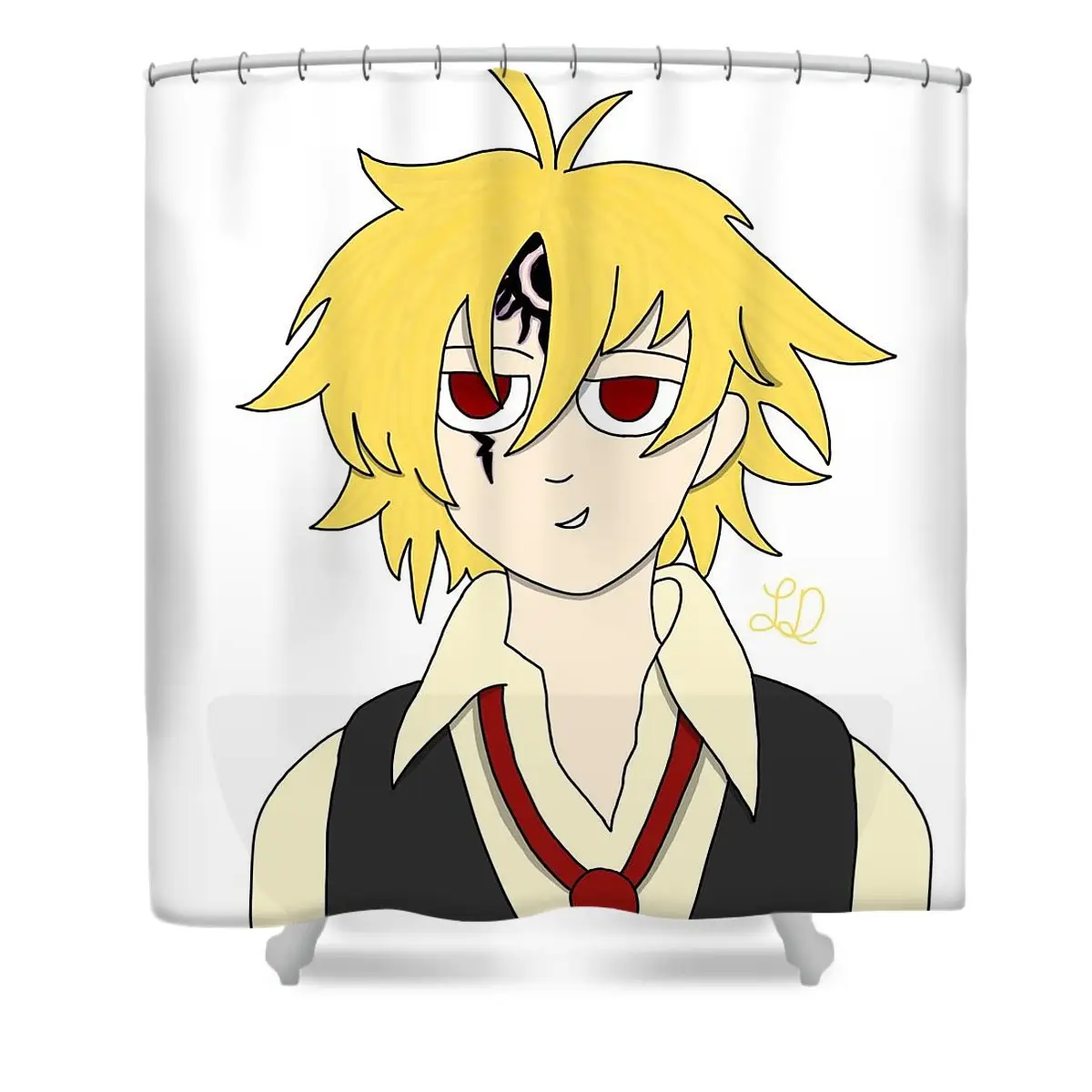 Meliodas Demon Form Shower Curtain | Anime Shower Curtains