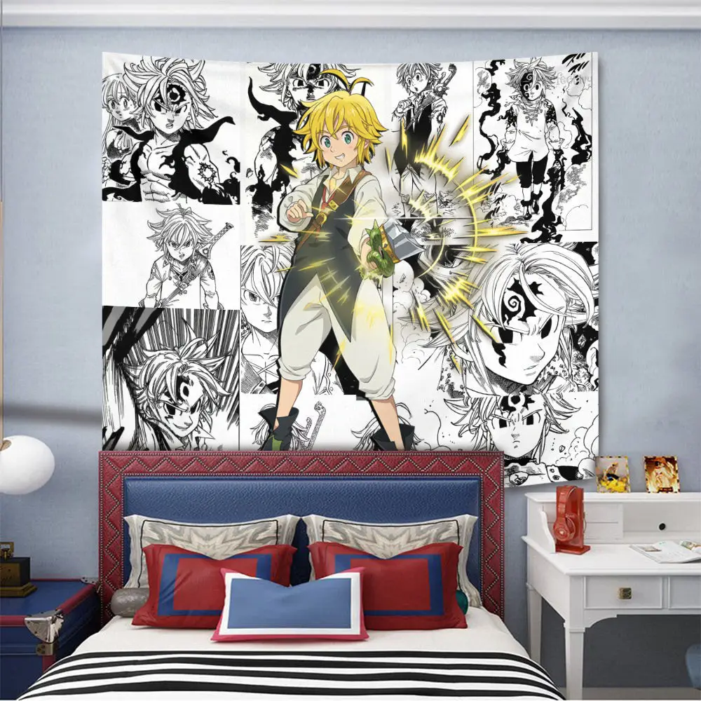 Meliodas Tapestry Custom Seven Deadly Sins Manga Anime Wall Decor