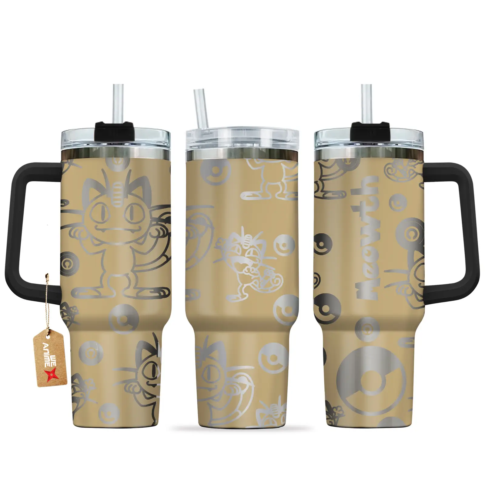 Meowth Anime Tumbler 40oz Collection