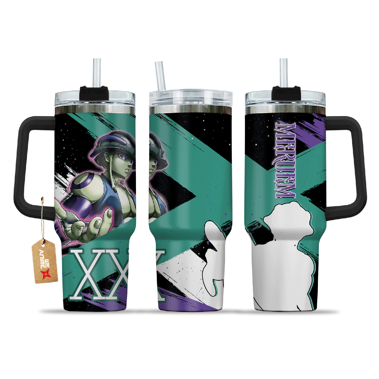 Meruem Hunter x Hunter Anime Custom Stanley Quencher   40oz Stainless Steel Tumbler With Handle HG