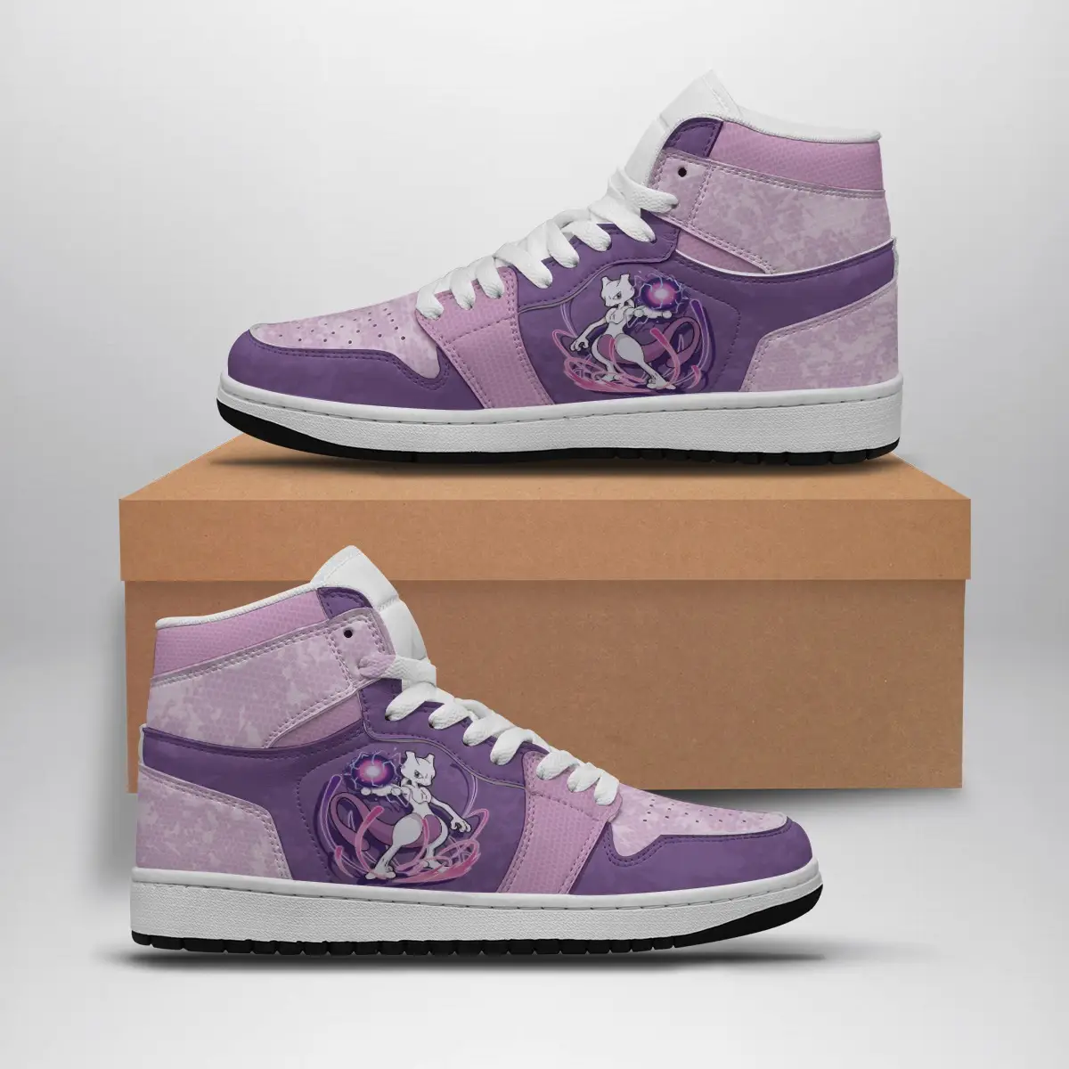 Mewtwo Attack Pokemon Air Jordan 1 Shoes