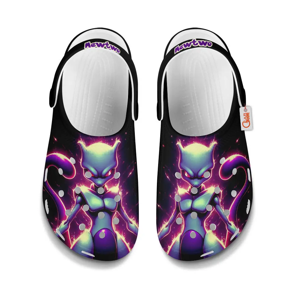 Mewtwo Edition Custom Anime Clogs Custom Art Style