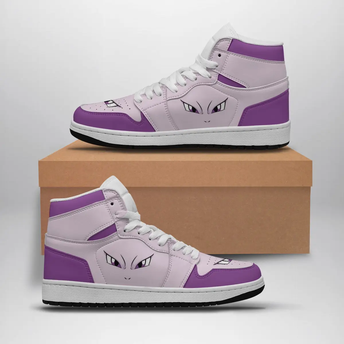 Mewtwo Face Pokemon Air Jordan 1 Shoes