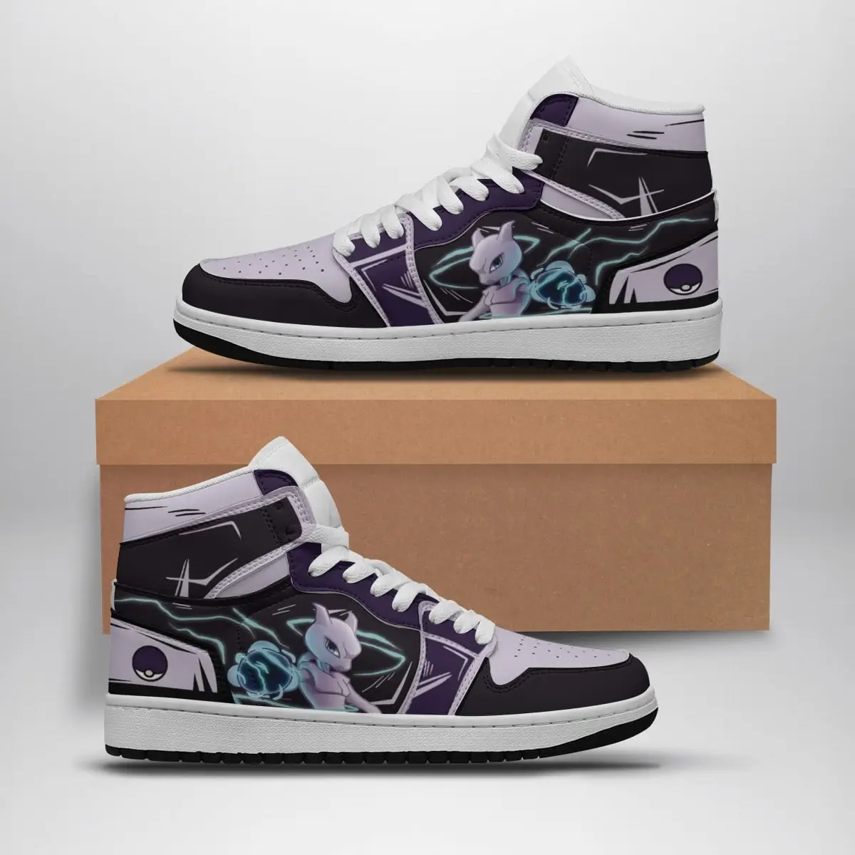 Mewtwo Pokemon Air Jordan 1 Shoes