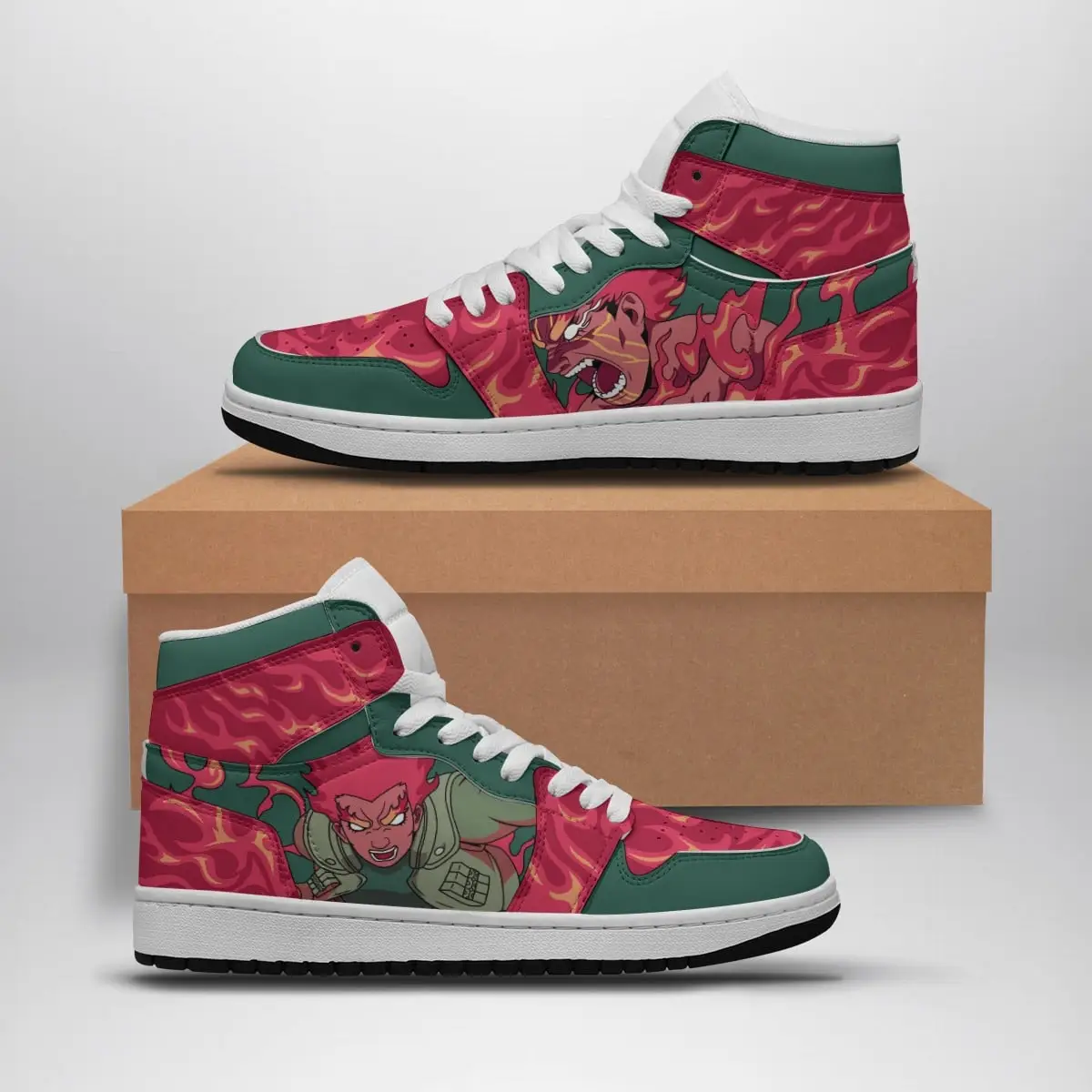 Might Guy 8th Gate Shippuden Air Jordan 1 Shoes