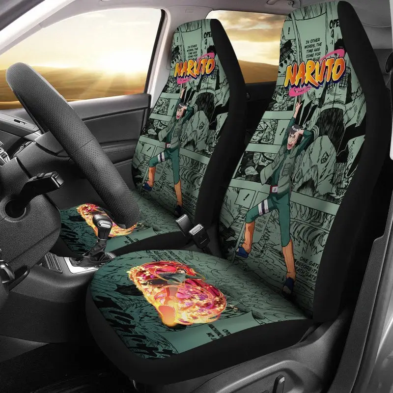 Might Guy Jutsu Car Seat Covers Custom Manga Anime Car Accessories 