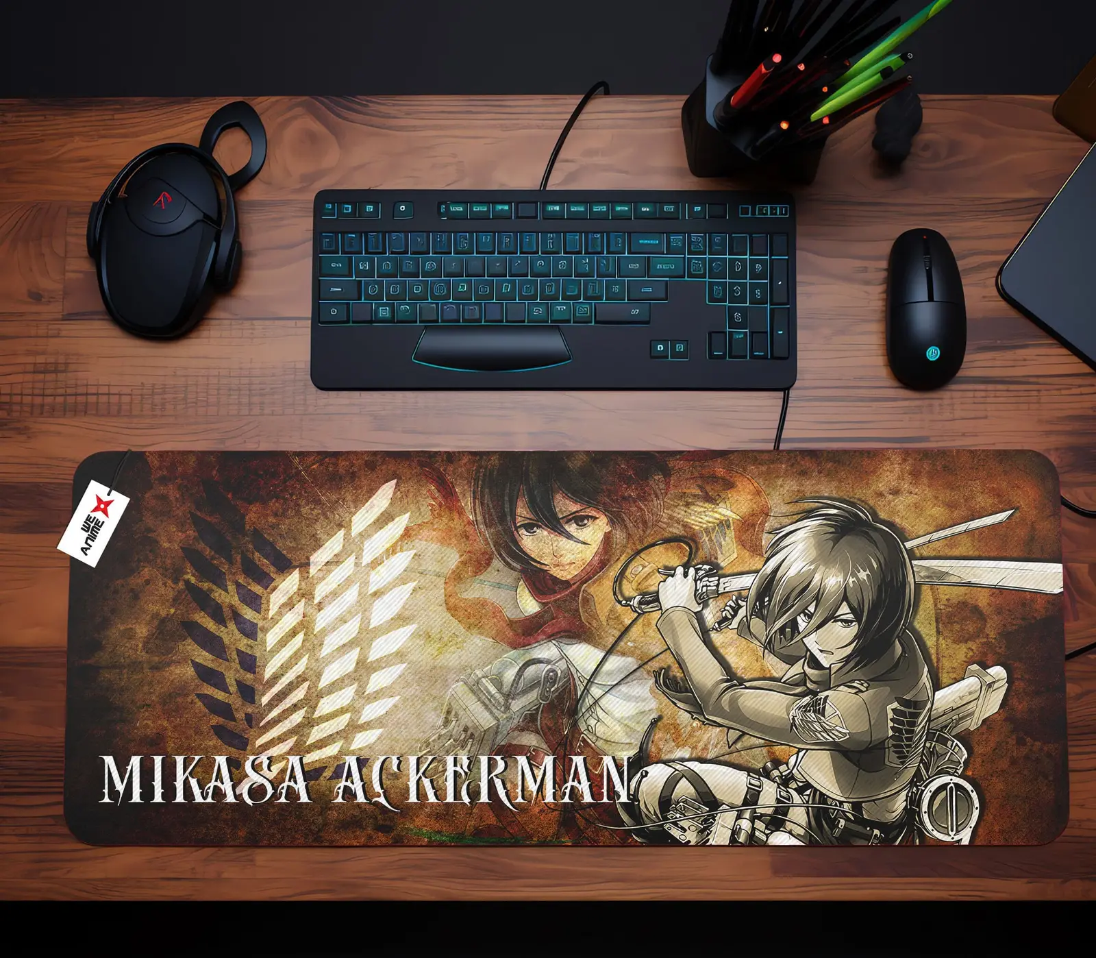 Mikasa Ackerman Mouse Mats Personalized Name Custom