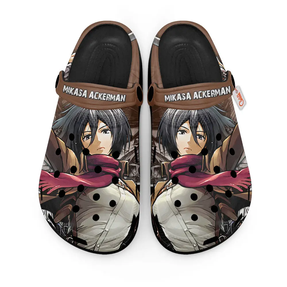 Mikasa Ackerman Personalized Anime Clogs