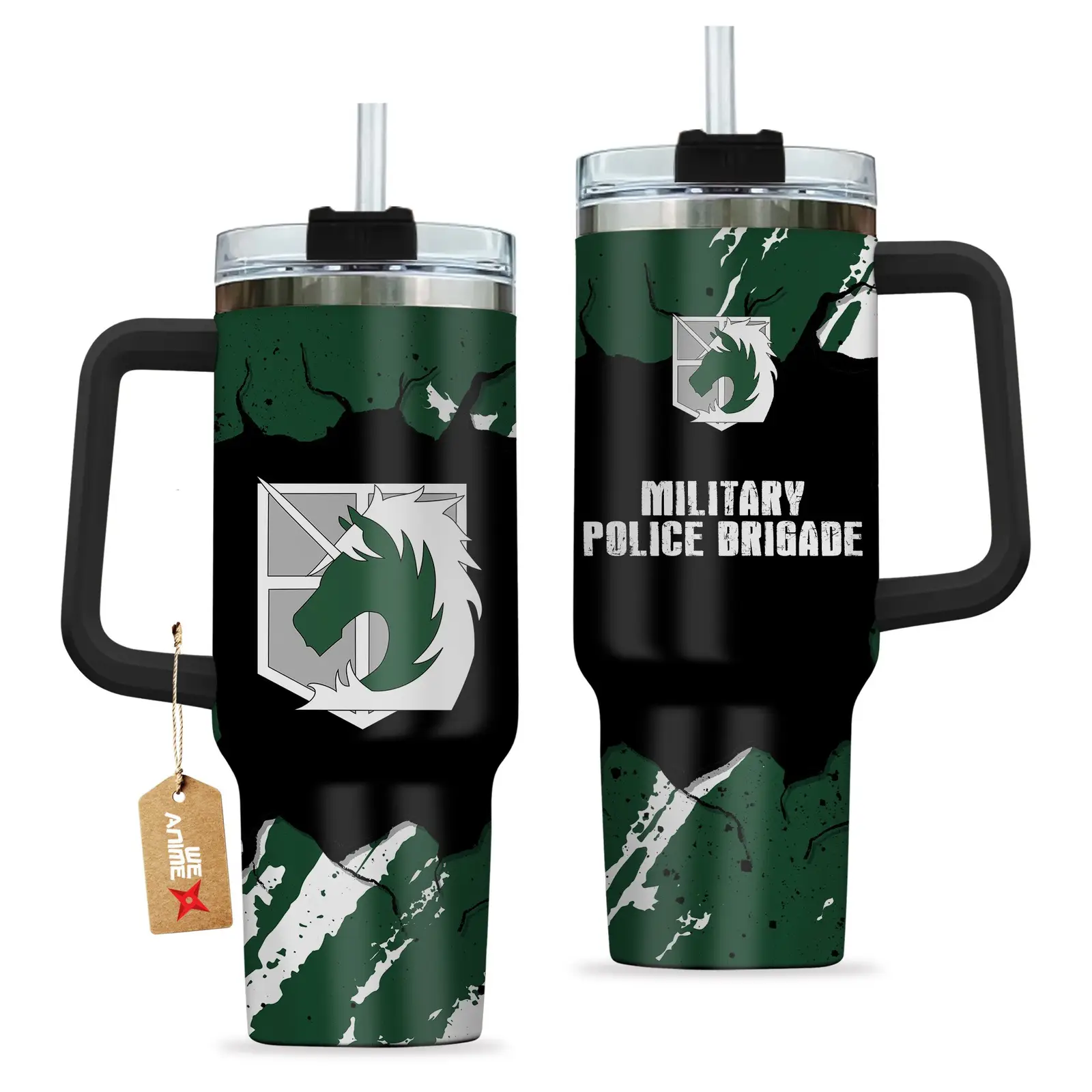 Military Police Brigade Attack on Titan Anime Custom  Quencher   40oz Stainless Steel Tumbler With Handle HG