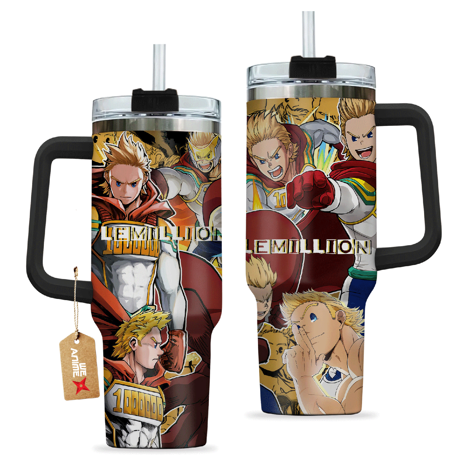 Mirio Togata Lemillion Boku no H3ro Acad3mia Anime Custom  Quencher   40oz Stainless Steel Tumbler With Handle HG