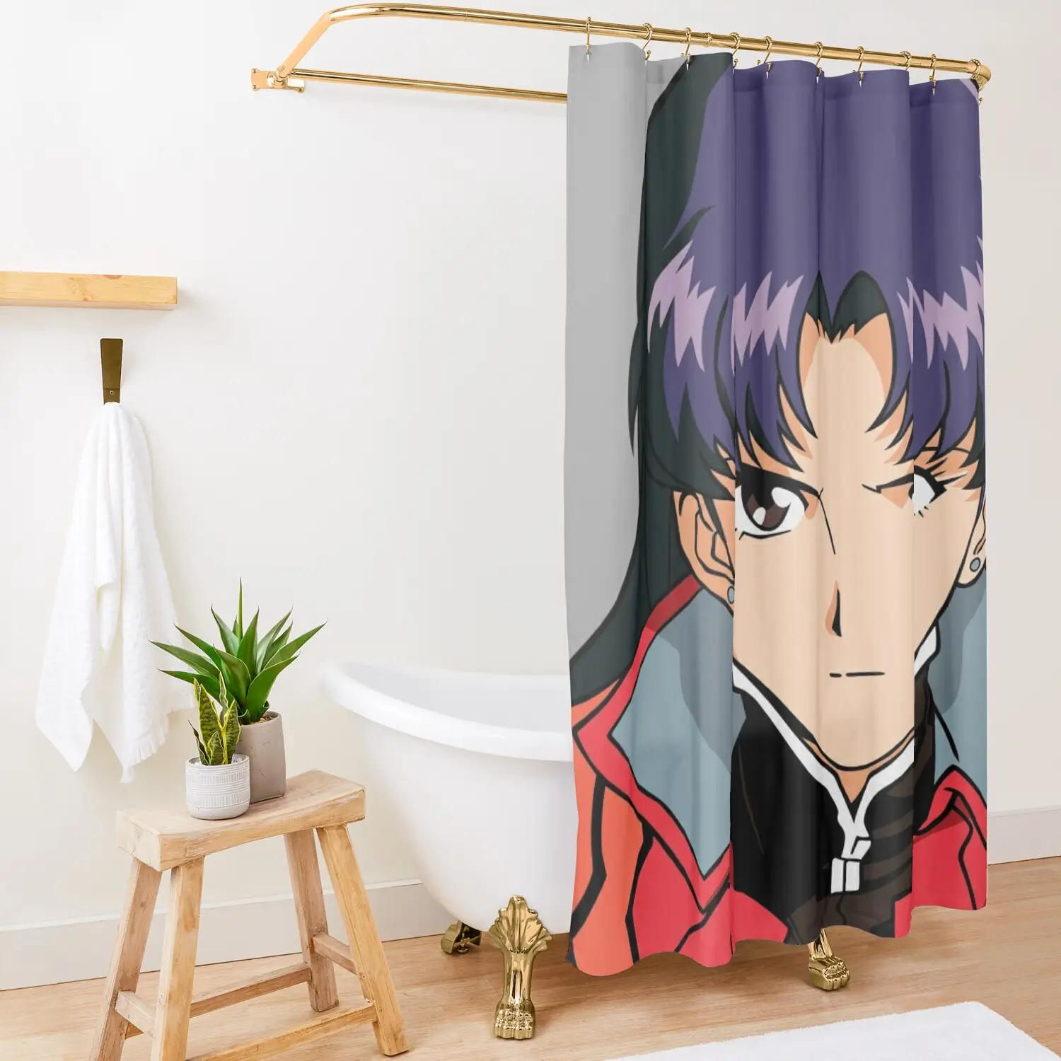 Misato Katsuragi Shower Curtain Anime Shop