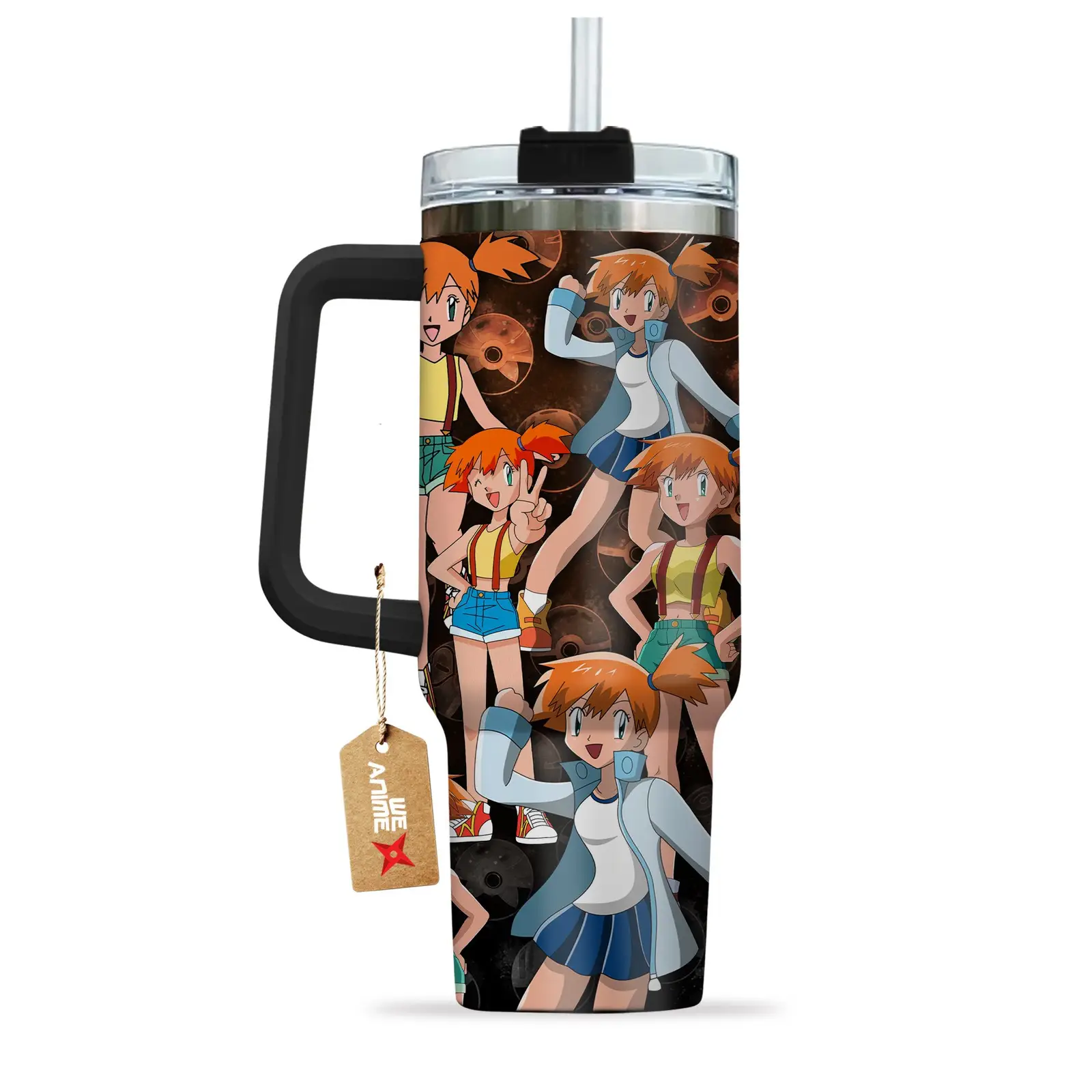 Misty Kasumi Pokemon Anime Custom Quencher  40oz Stainless Steel Tumbler With Handle HG