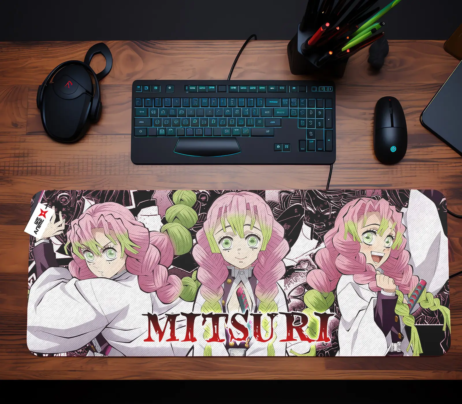 Mitsuri Kanroji Mouse Mat Personalized Name