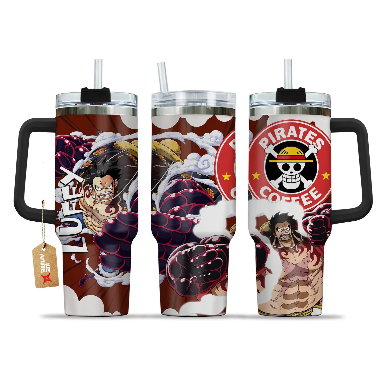 Monkey D. Luffy Gear 4 One Piece Anime  Custom Quencher  40oz Stainless Steel Tumbler With Handle HG