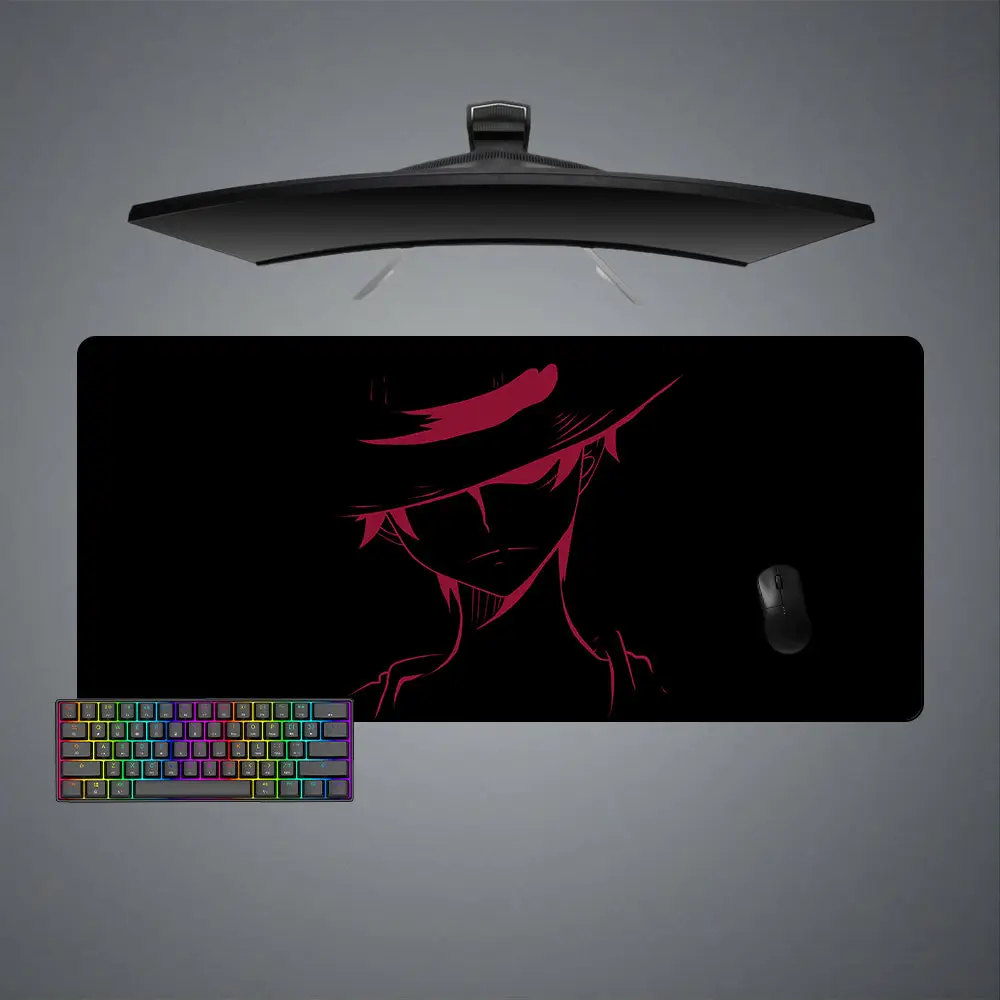 Monkey D. Luffy Logo DesignAnime Keyboard Mat Gaming Mouse Pad, Computer Desk Mat