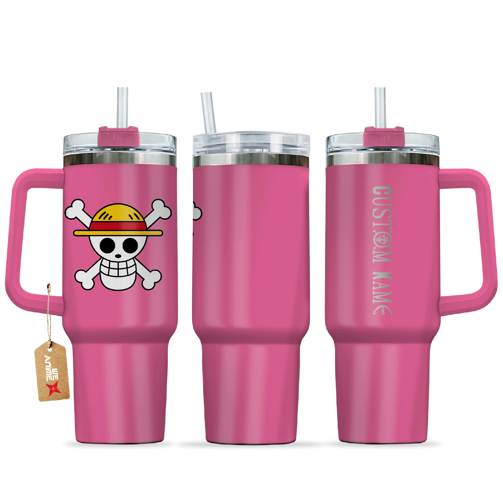Monkey D. Luffy One Piece Anime Custom  Quencher  Stainless Steel  40oz Engraved Tumbler With Handle HG