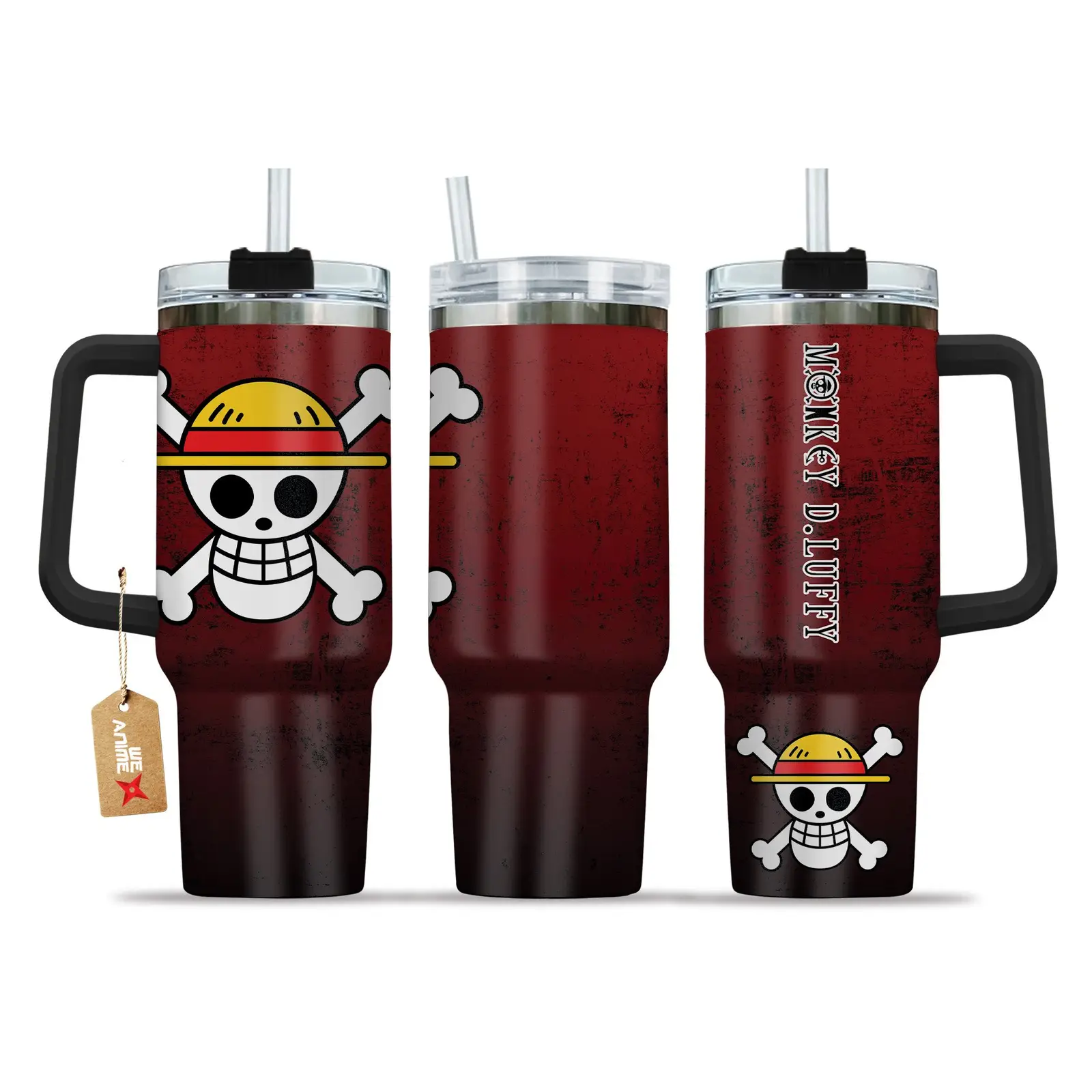 Monkey D.Luffy One Piece Anime Custom  Quencher   40oz Stainless Steel Tumbler With Handle HG