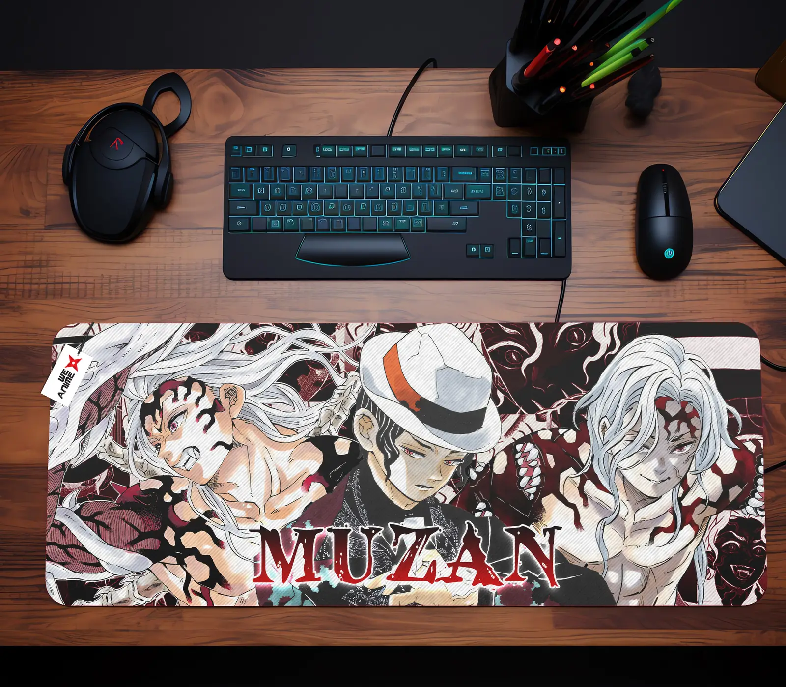 Muzan Kibutsuji Mouse Mat Personalized Name