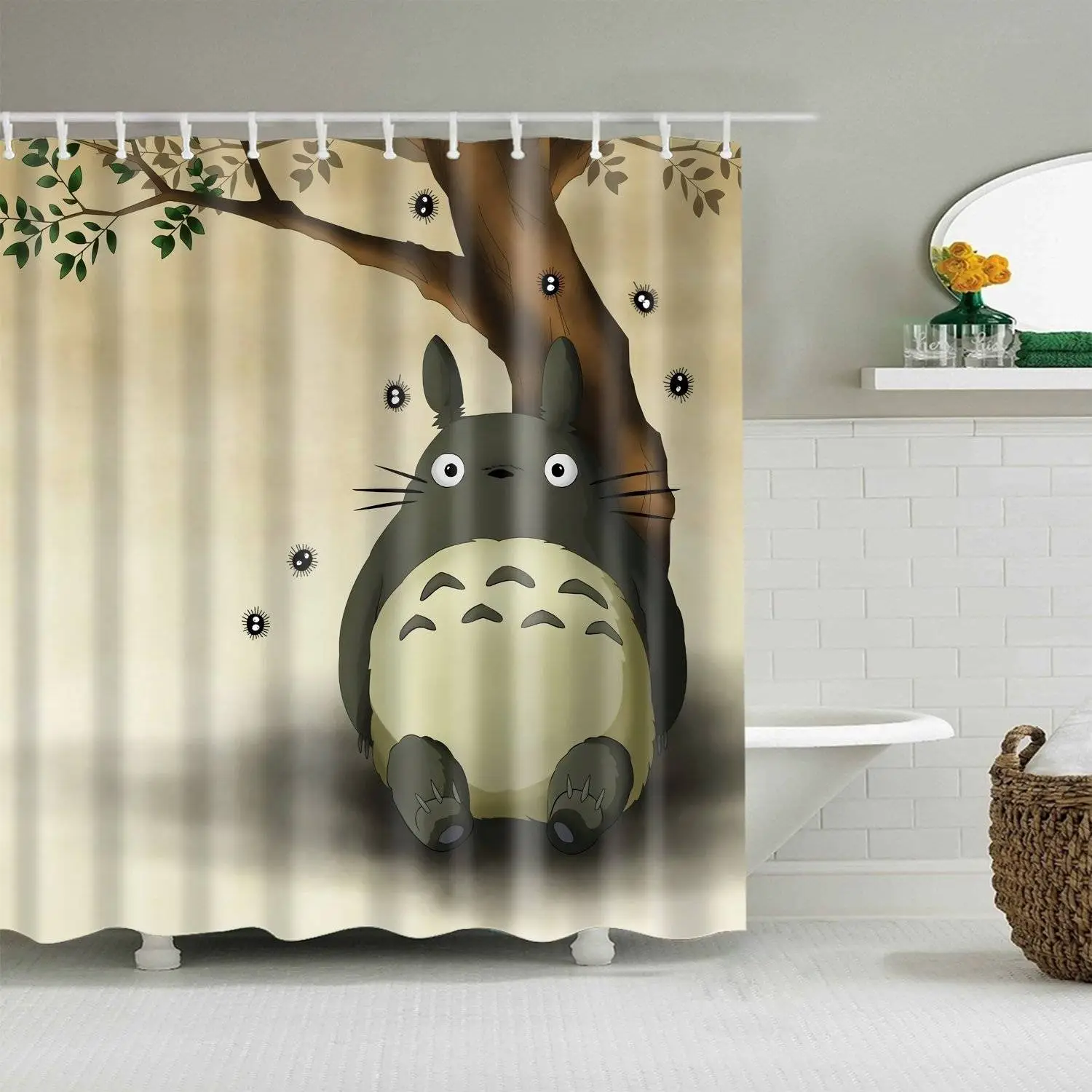 My Neighbor Anime Cartoon Shower Curtain