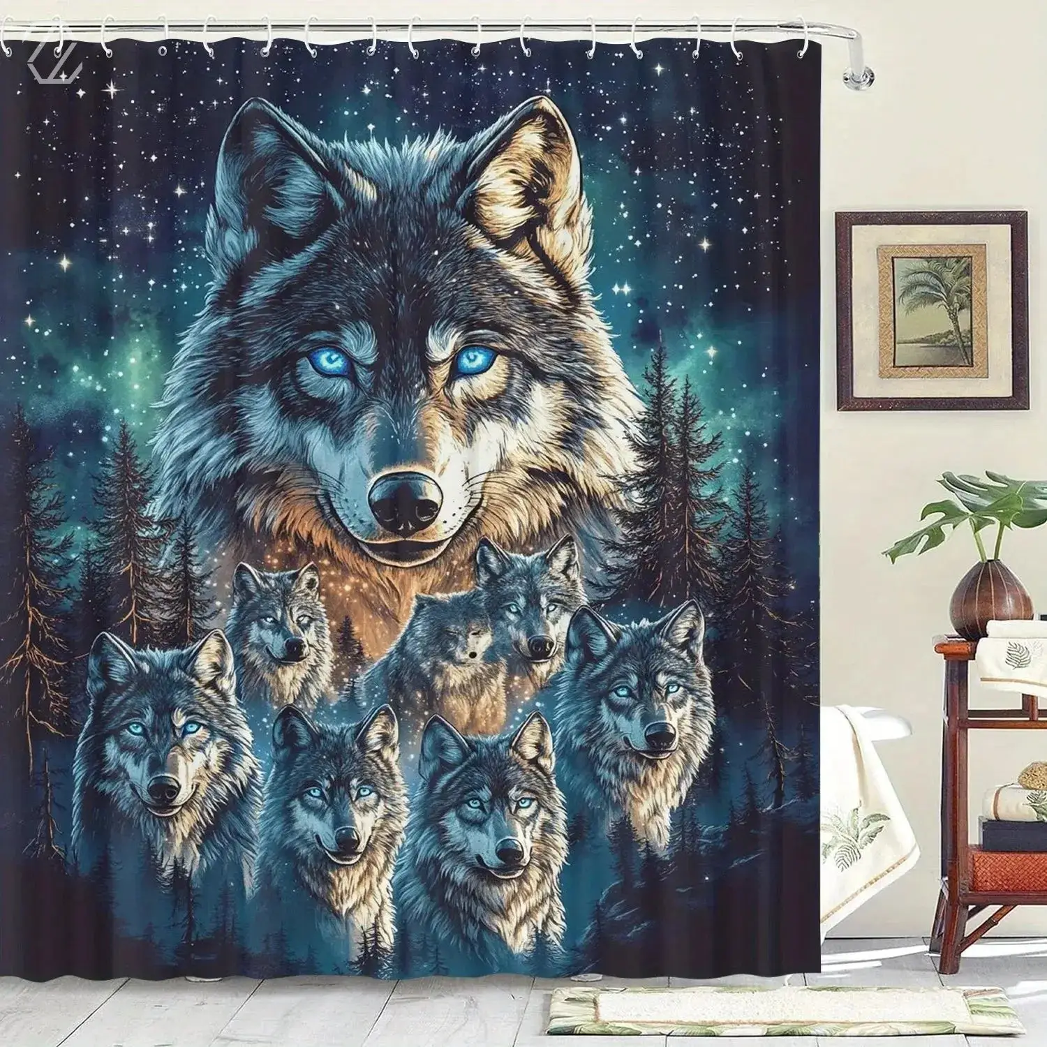 Mystical Wolf Shower Curtain