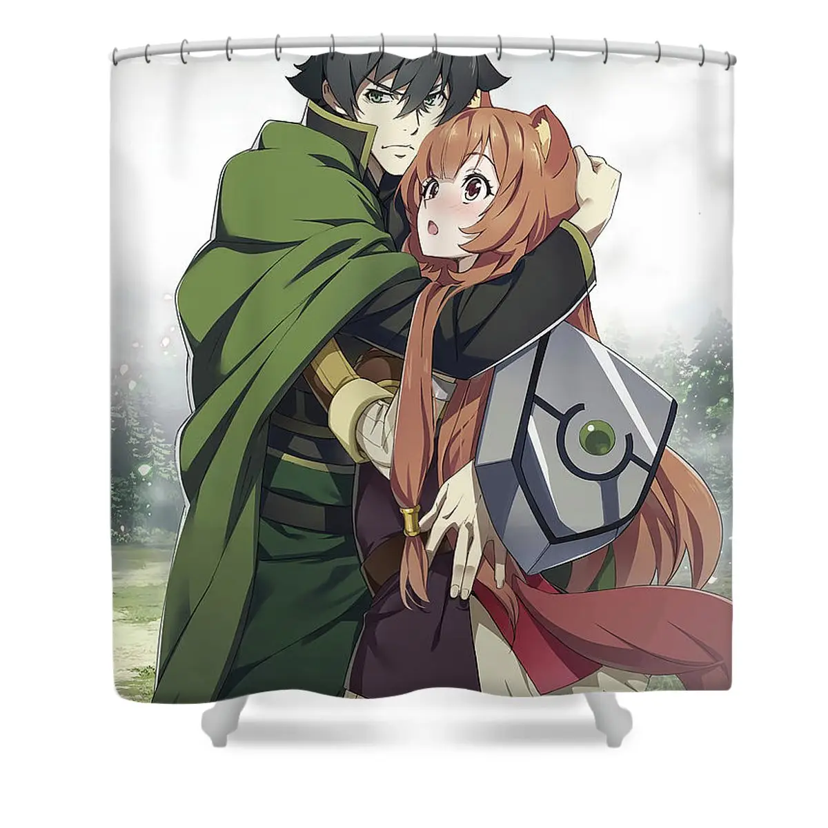 Naofumi And Rapthalia Shower Curtain | Anime Shower Curtains