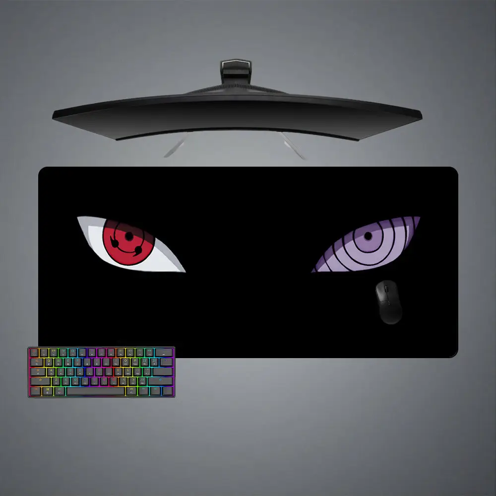 Naruto Eyes DesignAnime Keyboard Mat Gaming Mouse Pad, Computer Desk Mat