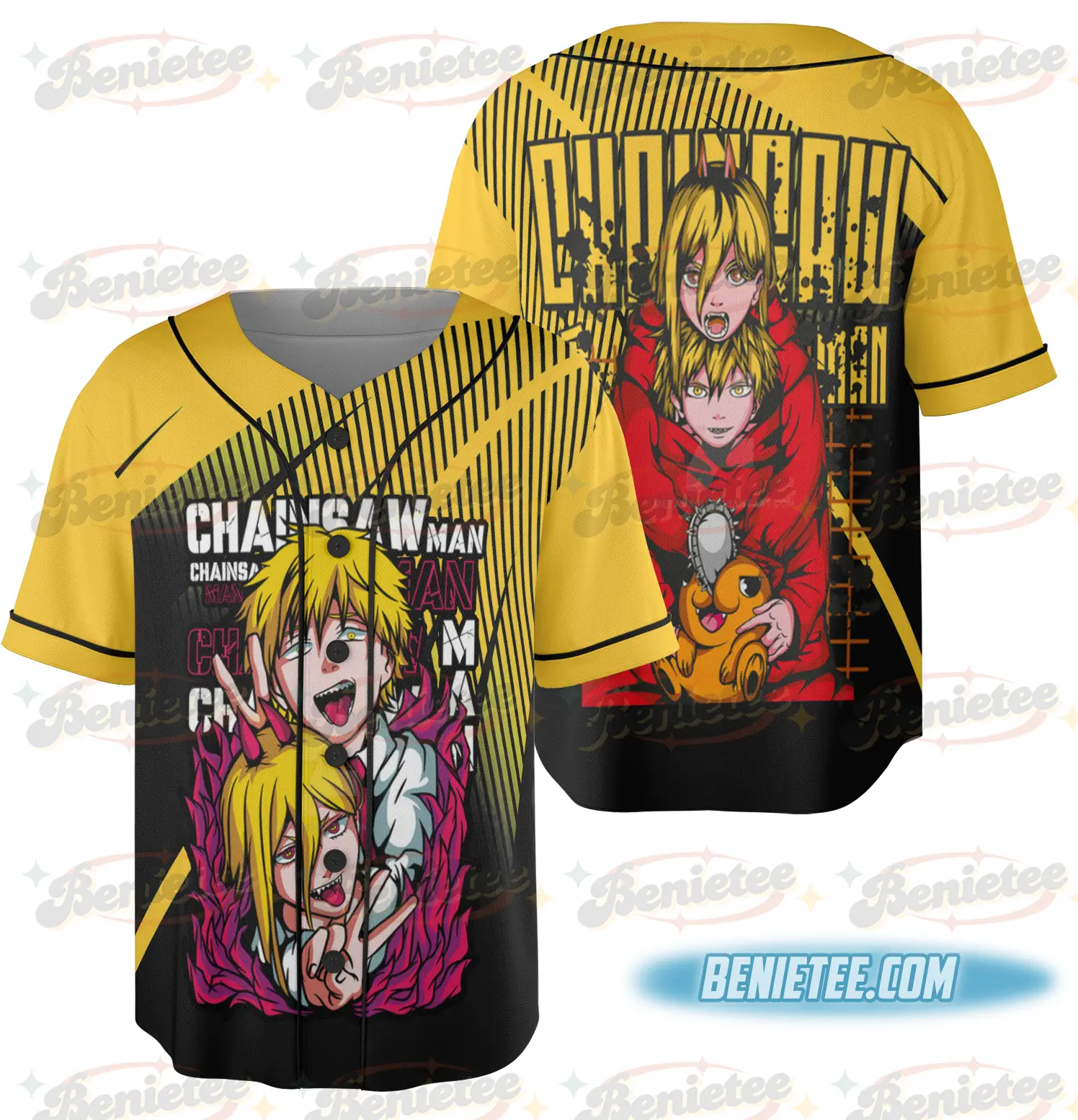 Nayuta Baseball Jersey Chainsaw Man Denji Makima Denji Anime Manga Jersey All Size - Benietee Shop