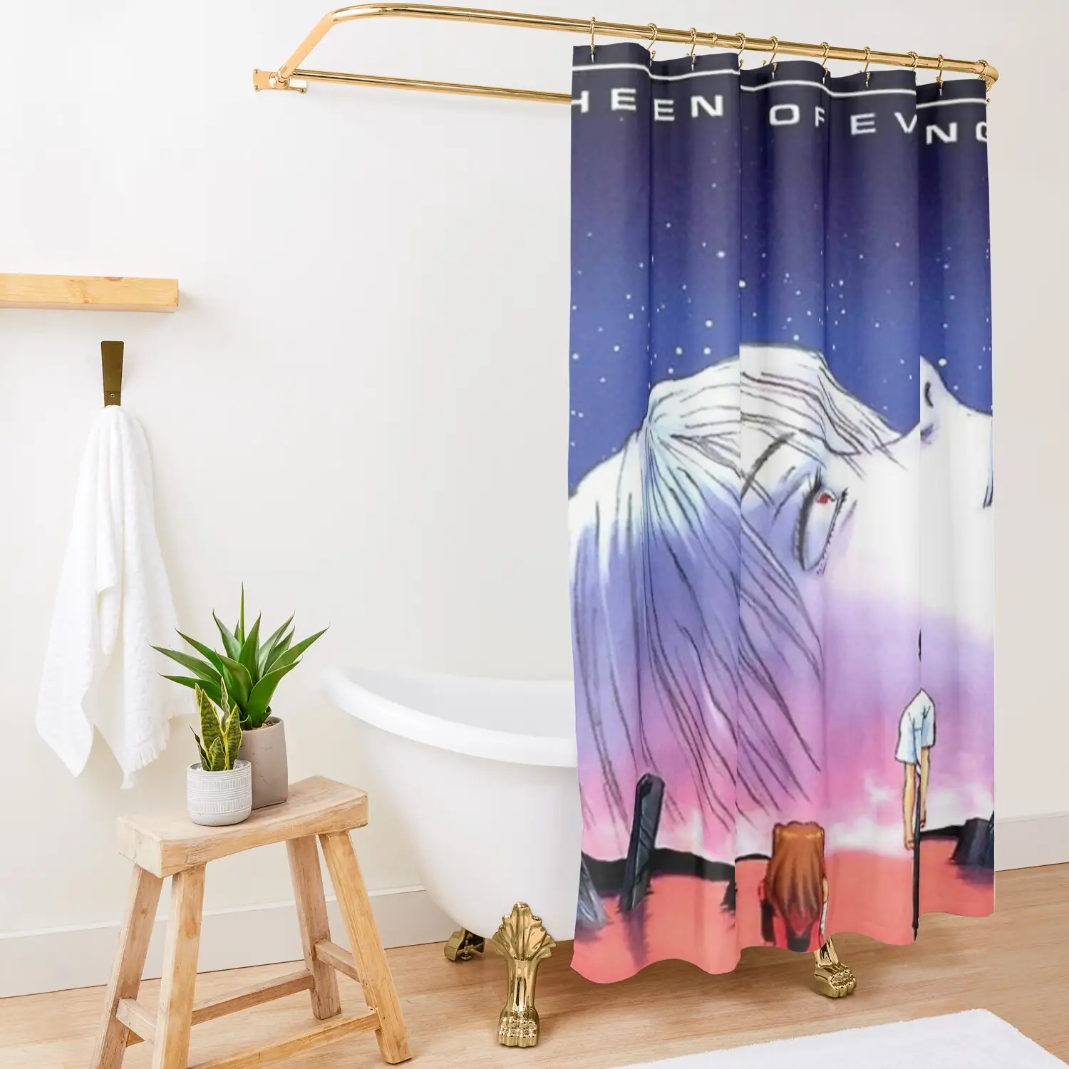 Neon Genesis Hot Item Shower Curtain Anime Shop