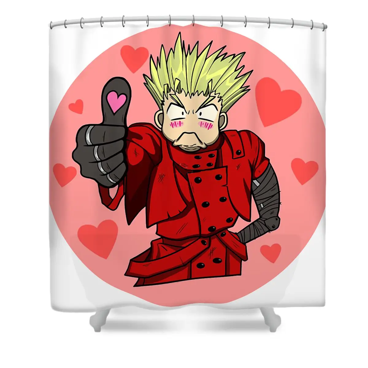 New Arrival Trigun Vash Shower Curtain | Anime Shower Curtains