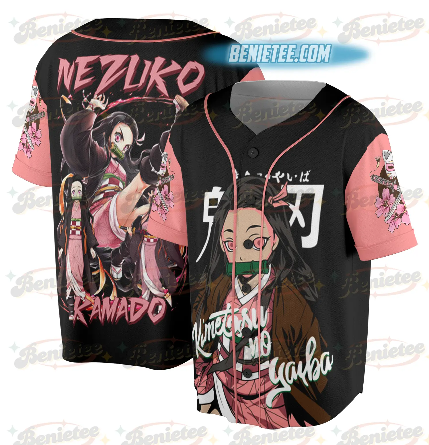 Nezuko Kamado Jersey, Nezuko Kamado Jersey, Nezuko Kamado T-Shirt, Anime Graphic - Benietee Shop