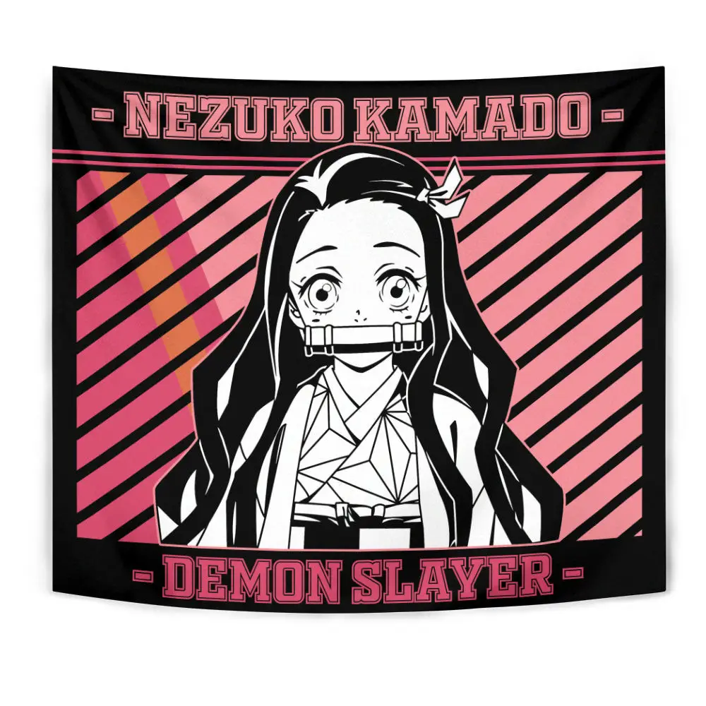Nezuko Kamado Tapestry Custom Anime Bedroom Living Room Home Decoration