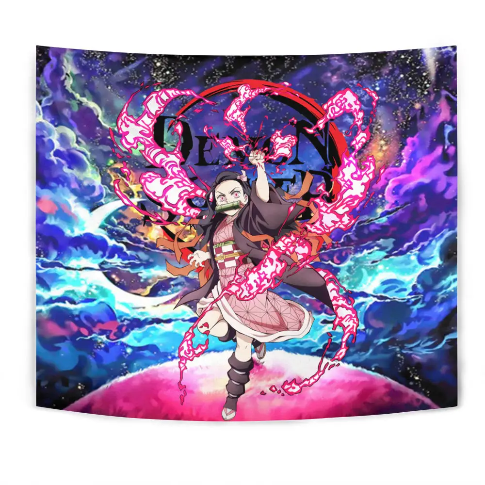 Nezuko Tapestry Custom Galaxy Anime Wall Decor
