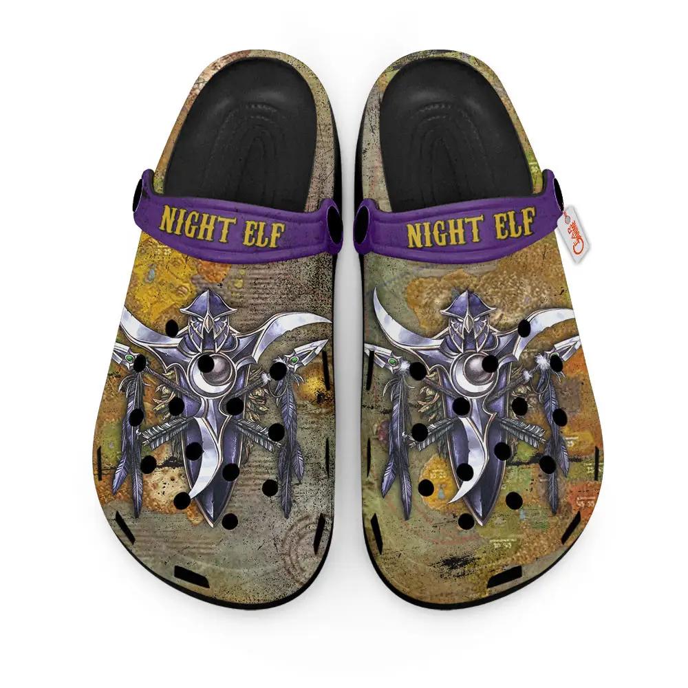 Night Elf World Of Warcraft Premium EVA Clogs Custom Name